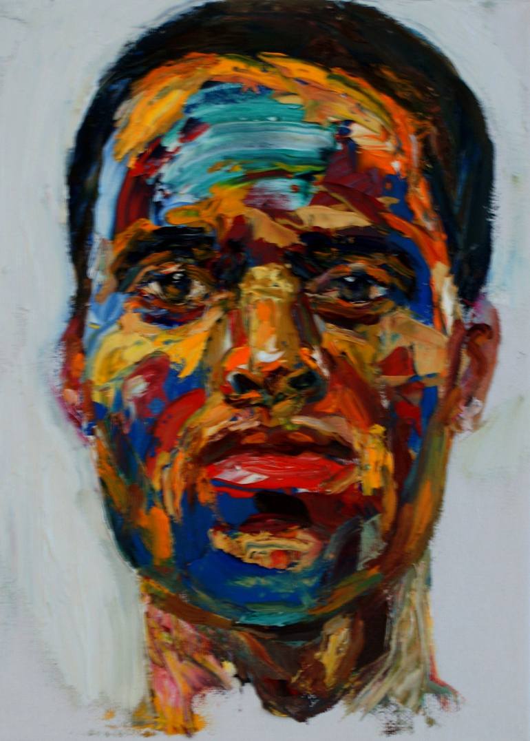 Head study Painting by Edward Ofosu | Saatchi Art