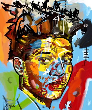 Basquiat with an iPad  thumb
