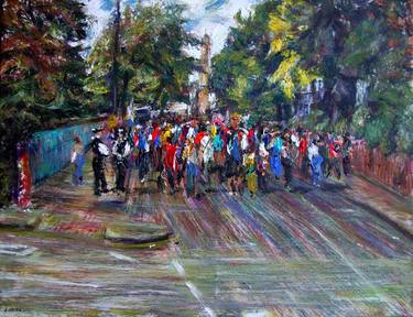 Original Expressionism Landscape Paintings by Edward Ofosu