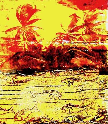 Original Expressionism Seascape Digital by Gabriella Cadorin