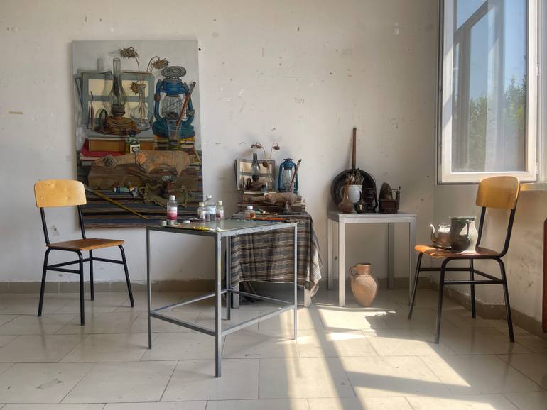 Original Modernism Still Life Painting by Gor Petrosyan