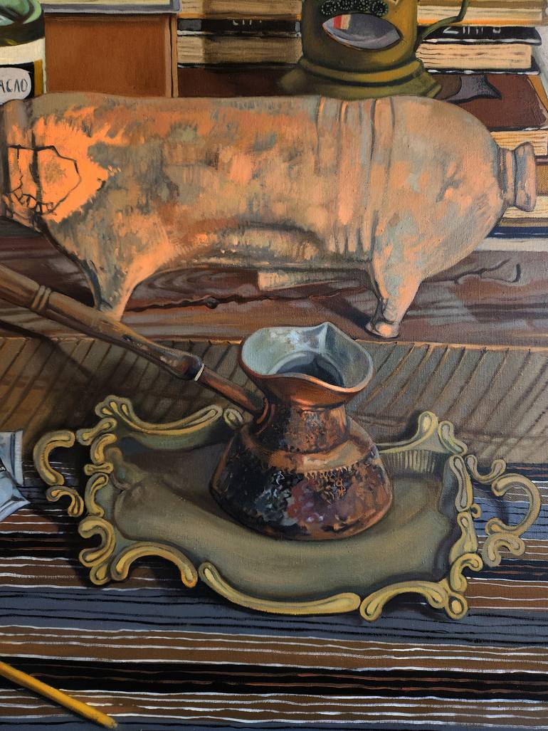 Original Modernism Still Life Painting by Gor Petrosyan