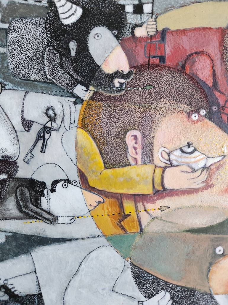 Original Abstract Expressionism Fantasy Painting by Gor Petrosyan