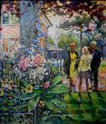 Original Fine Art Garden Paintings by Elena Ananina