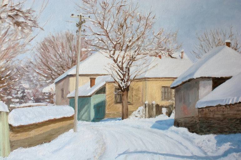 Original Impressionism Rural Life Painting by Dejan Trajkovic