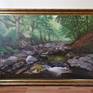This is incredible place! Cold water, loud stream, fresh air. So, I decided to paint this air, and rest of place.

Painted on linen canvas, with a traditional five-layers method. Framed in massive gold-patine wooden frame. Ready to hang. Because it's a very big painting it has two hanging points.

It will be shipped in wooden crate with maximum of protection.