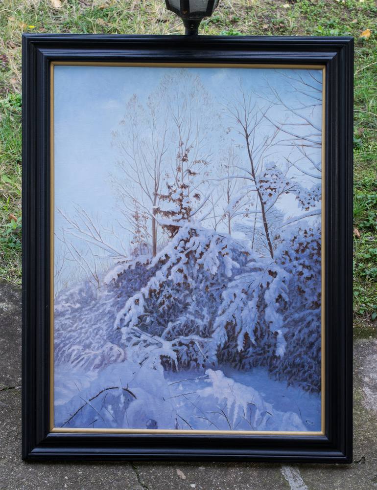 Original Realism Seasons Painting by Dejan Trajkovic