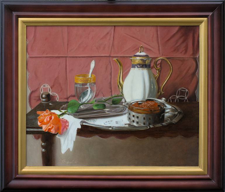 Original Realism Still Life Painting by Dejan Trajkovic