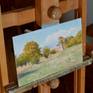 Alla prima. Oil on hardboard panel. Original artwork. Painted using high quality oil colors. 

The meadow next to the road kept my look for a moment ... Wait, it could be a motive ... and it was.