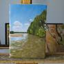 South Morava is river near I grew up. I painted it very often. Friend and enemy, source of joy and fear, tame and wild. But still, love it. Original artwork painted using high quality oil colors. Framed, ready to hang.