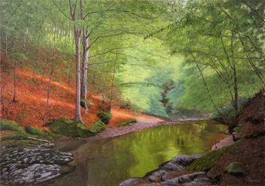 Print of Realism Landscape Paintings by Dejan Trajkovic