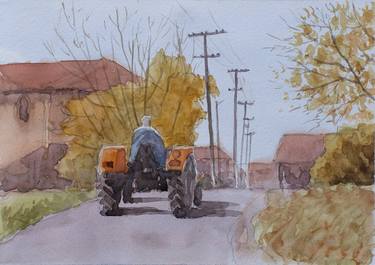 Print of Impressionism Rural life Paintings by Dejan Trajkovic