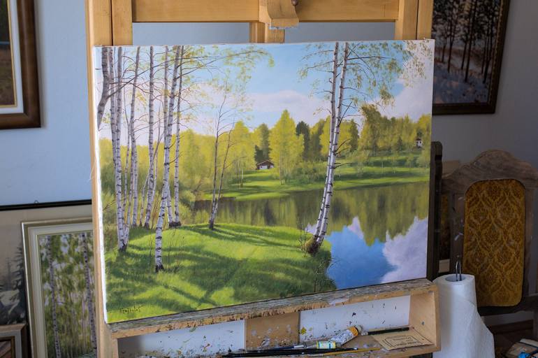 Original Realism Landscape Painting by Dejan Trajkovic