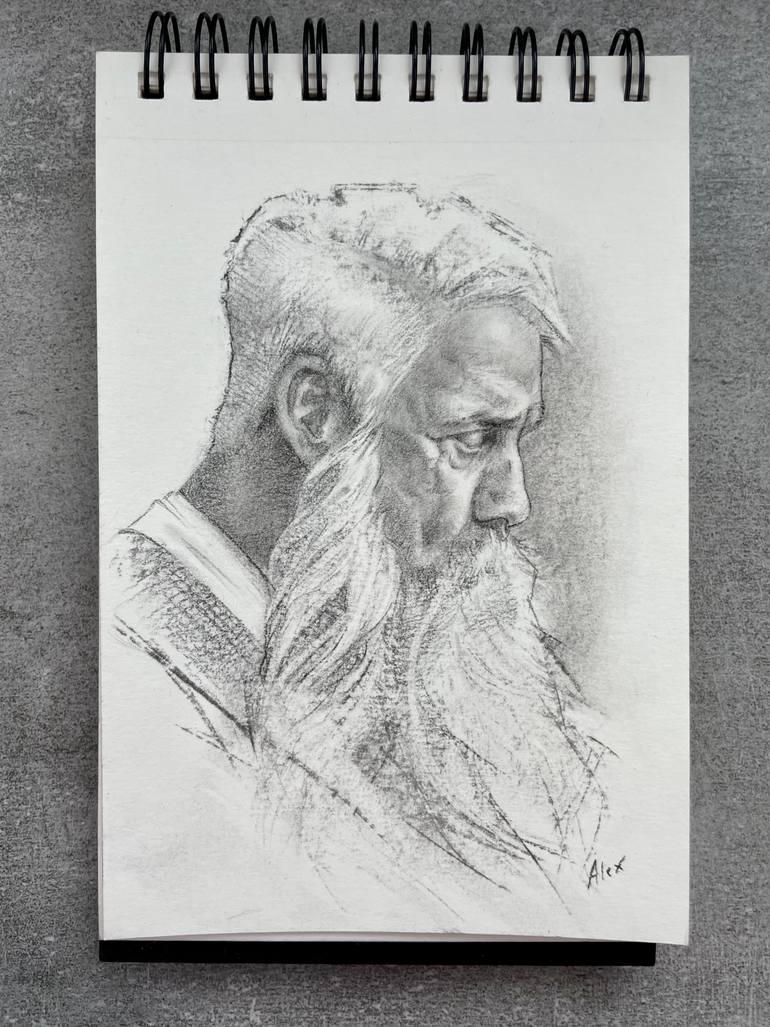 Original Figurative People Drawing by Aleksandra Klepacka