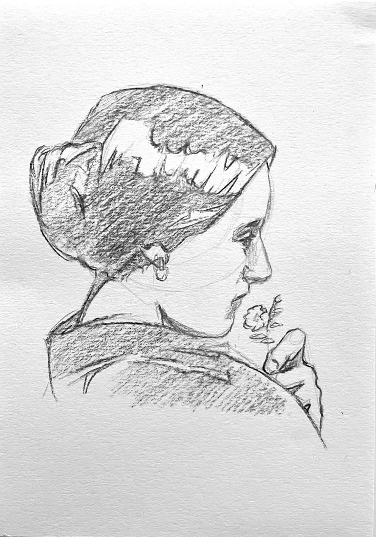 Original Figurative People Drawing by Aleksandra Klepacka