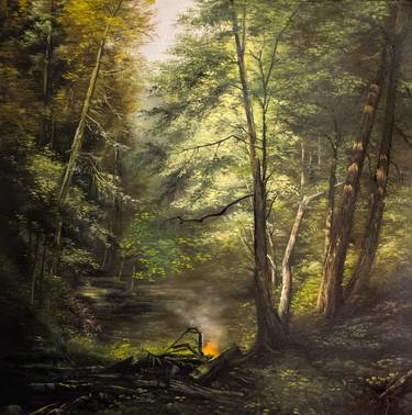 Print of Realism Landscape Paintings by Aleksandra Klepacka
