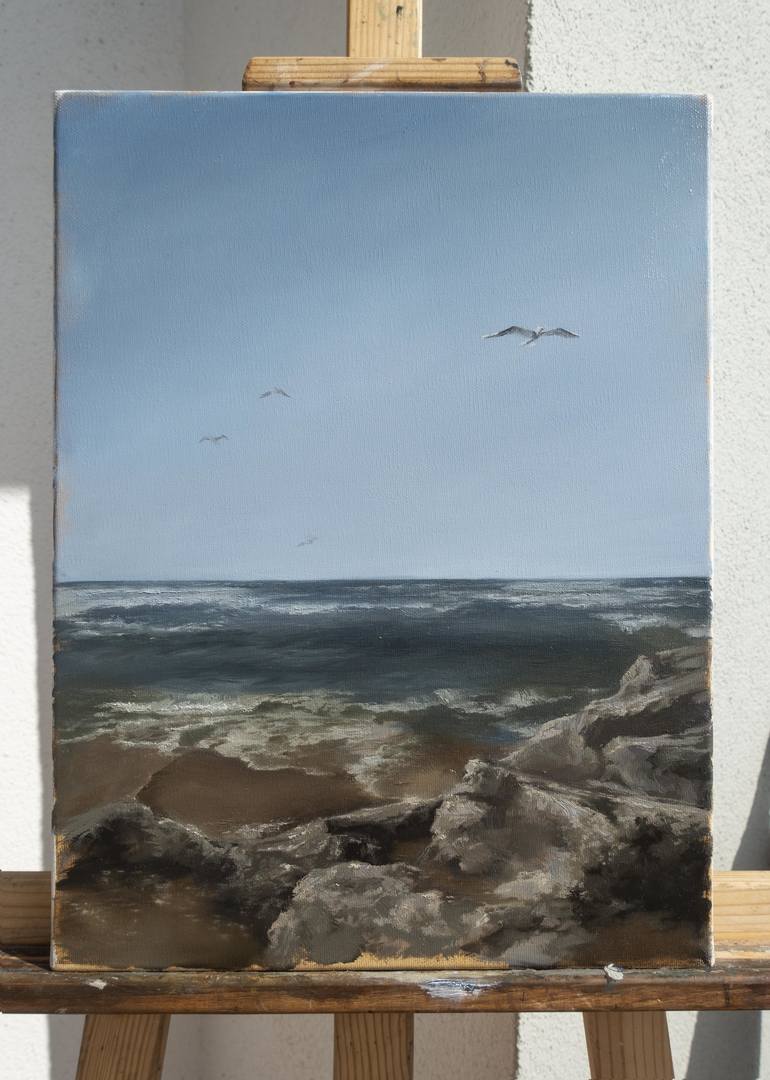 Original Realism Seascape Painting by Aleksandra Klepacka