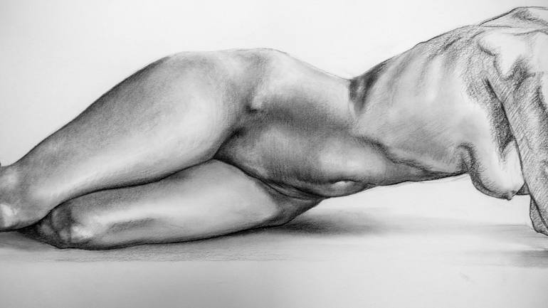 Original Nude Drawing by Aleksandra Klepacka