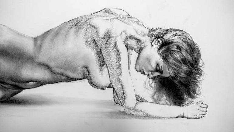 Original Other Nude Drawing by Aleksandra Klepacka