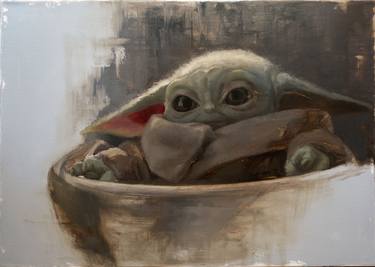 Baby Yoda - oil painting thumb