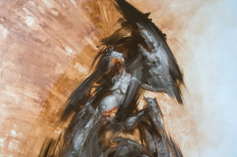 Original Conceptual Nude Painting by Aleksandra Klepacka