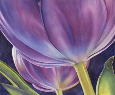 Original Photorealism Floral Paintings by Sandy Haight