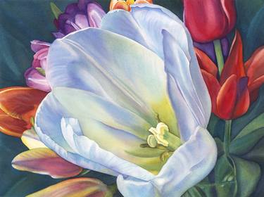 Print of Realism Floral Paintings by Sandy Haight