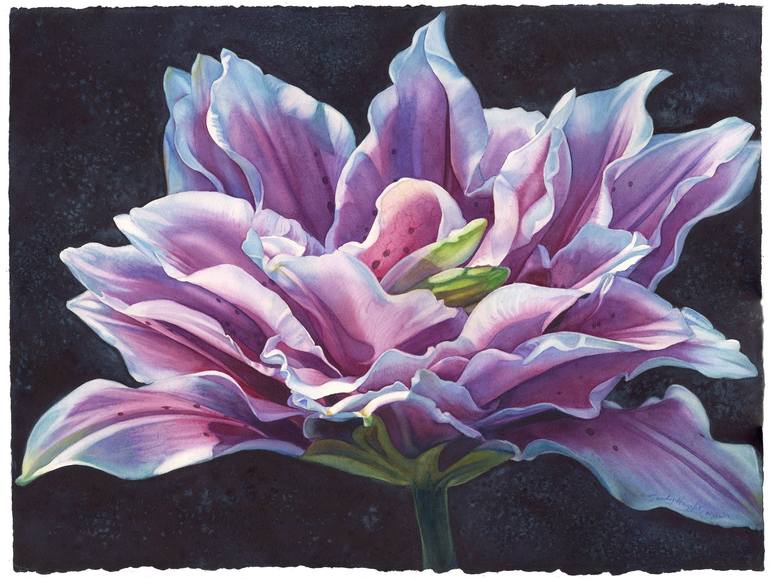 Original Modernism Floral Painting by Sandy Haight