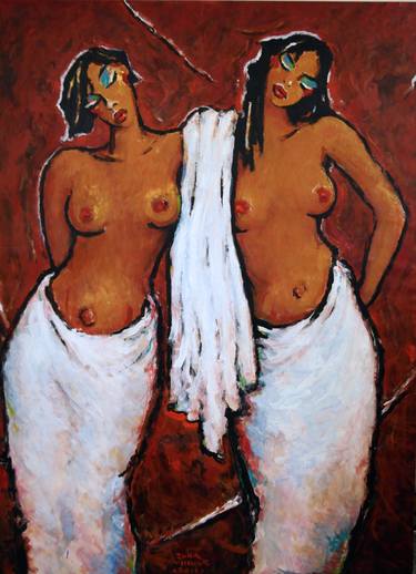 Original Figurative Women Paintings by Juha Viirilä