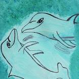 Playful Dolphins 2 by Connie Ann Wagner