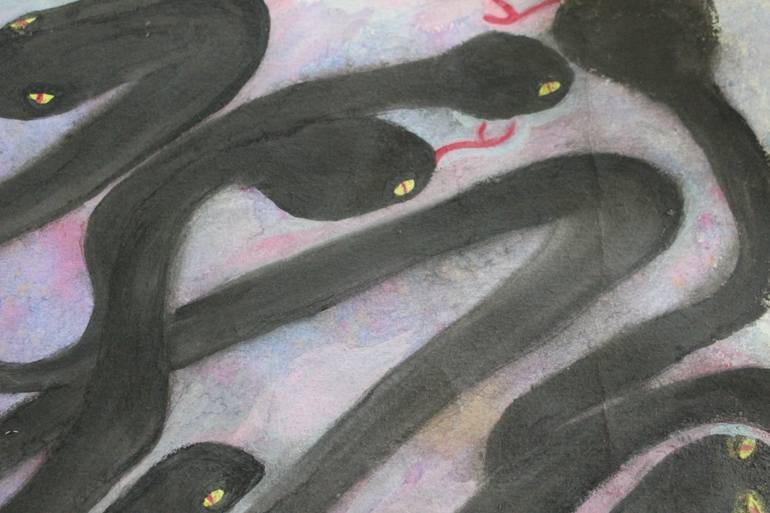 Original Abstract Expressionism Animal Painting by Connie Ann Wagner