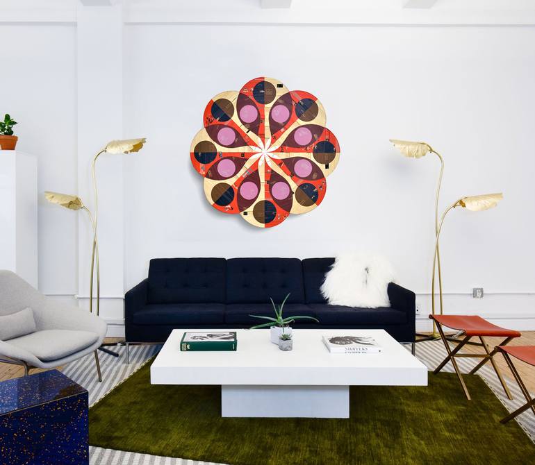 Original Abstract Floral Collage by Neil Powell