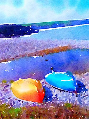 Original Beach Painting by Fenella Leigh