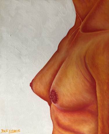 Original Fine Art Nude Painting by Mia Davies