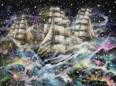 Print of Boat Paintings by Dariusz Orszulik