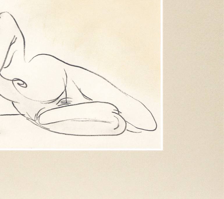 Original Expressionism Nude Drawing by Serge Vasilendiuc