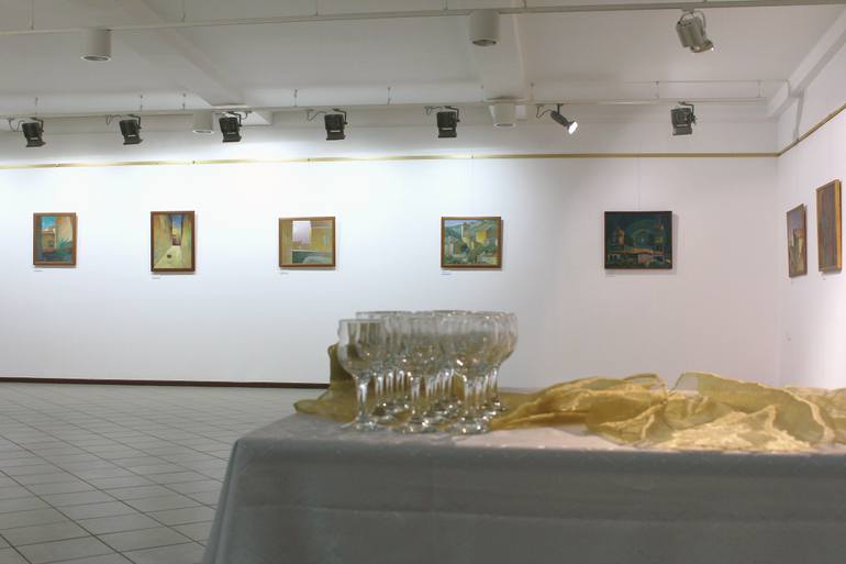 Original Cubism Landscape Painting by Serge Vasilendiuc