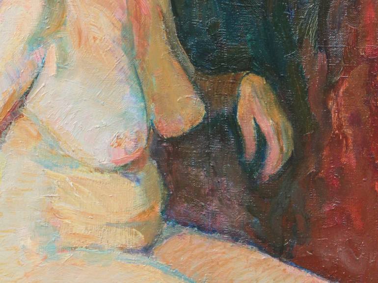 Original Figurative Nude Painting by Serge Vasilendiuc