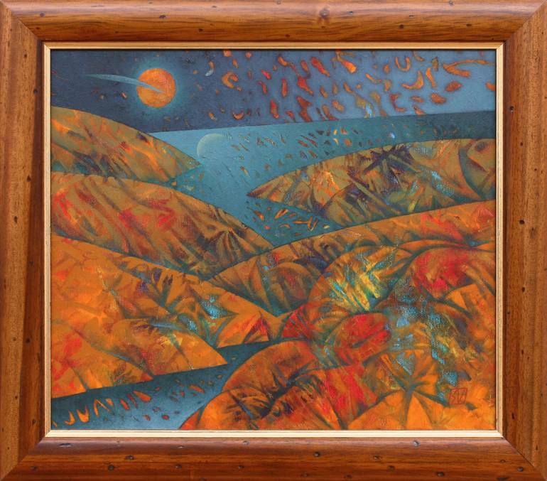 Original Expressionism Seascape Painting by Serge Vasilendiuc