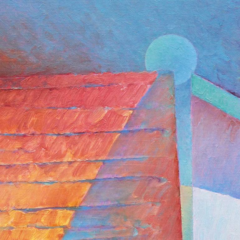 Original Cubism Landscape Painting by Serge Vasilendiuc