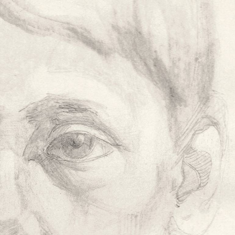 Original Portraiture Portrait Drawing by Serge Vasilendiuc