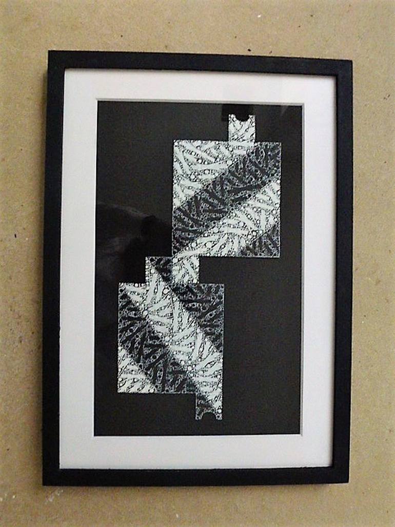 Original Folk Abstract Painting by Hicham Elmoutaghi