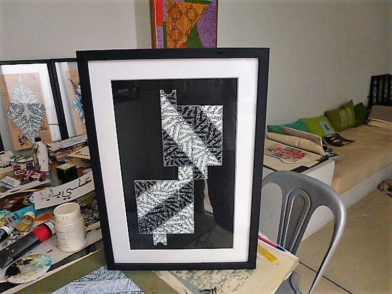 Original Folk Abstract Painting by Hicham Elmoutaghi