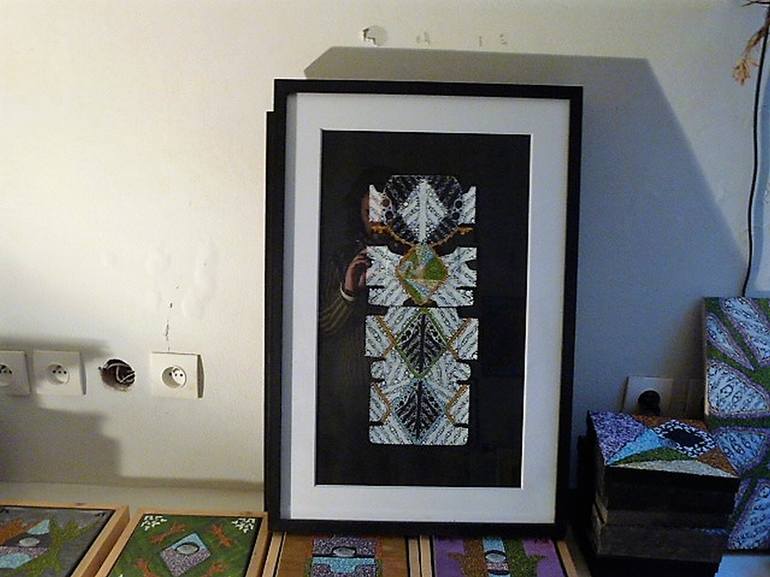 Original Folk Abstract Painting by Hicham Elmoutaghi