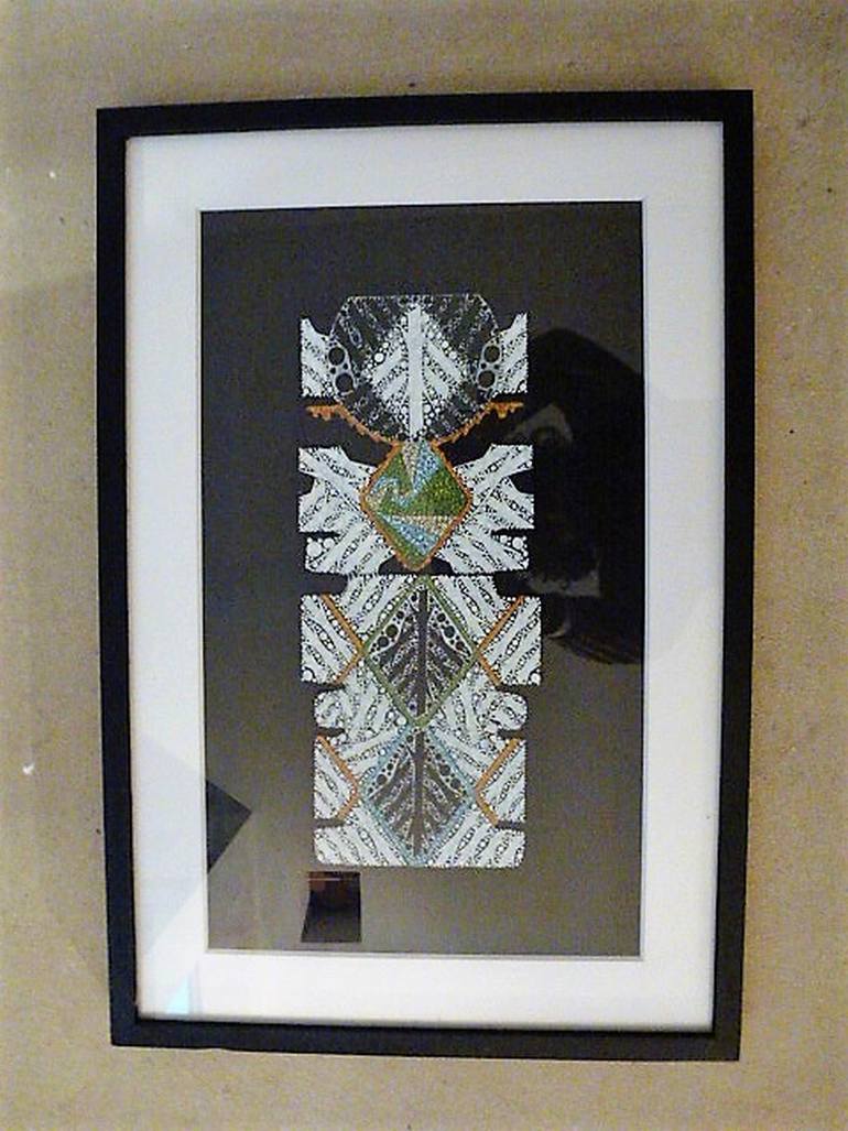 Original Folk Abstract Painting by Hicham Elmoutaghi