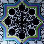 The magiciané: Acrylic on synthetic fiber 19.5 / 21.5 by Hicham Elmoutaghi