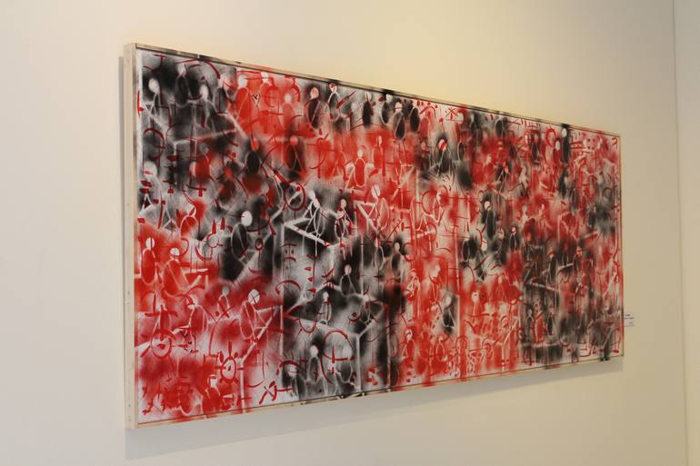 Original Conceptual Cities Painting by Santi Flores