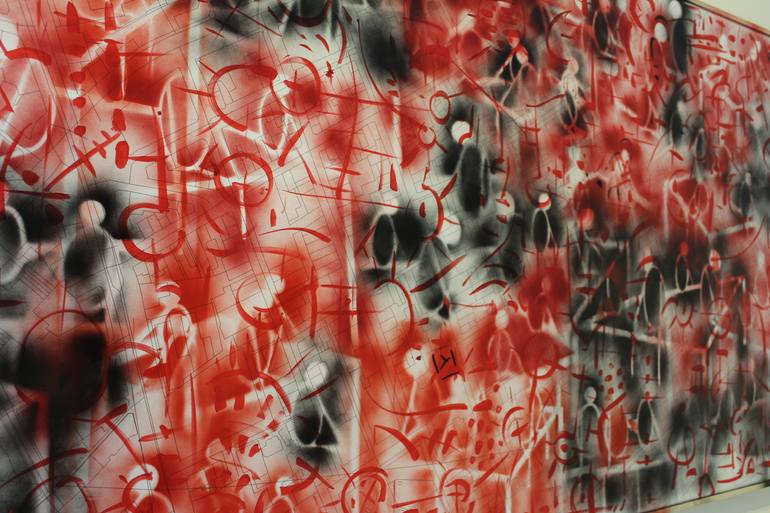 Original Conceptual Cities Painting by Santi Flores