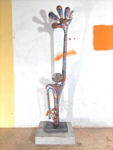 Original Expressionism People Sculpture by Santi Flores