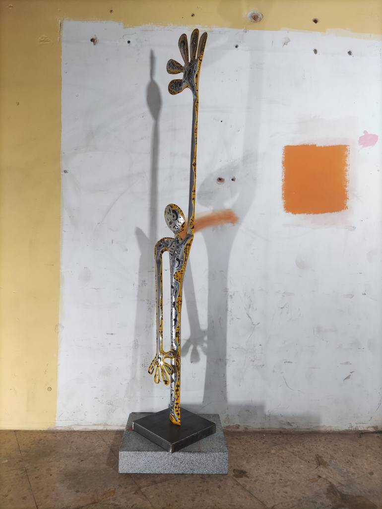 Original Expressionism People Sculpture by Santi Flores